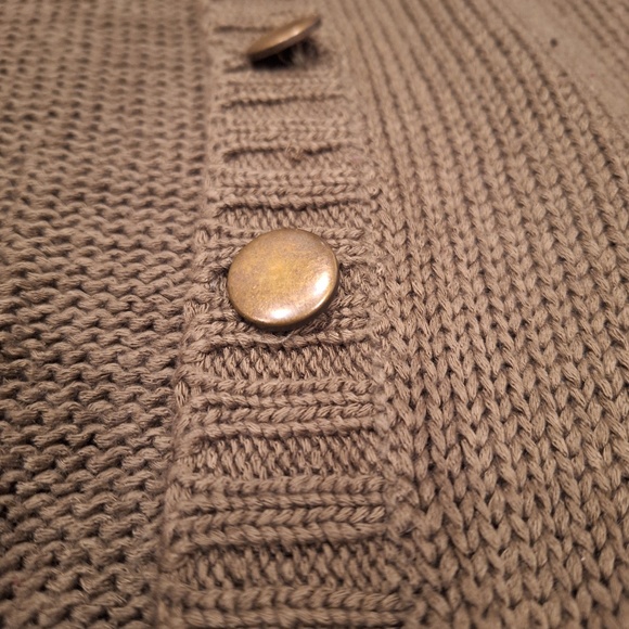 Alfred Sung Olive Knit Cardigan with Brass Buttons - Picture 4 of 4